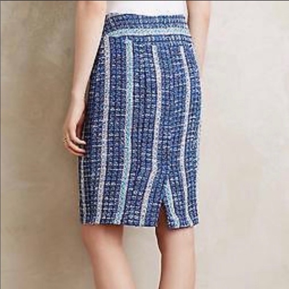 Anthropologie Eva Franco Embarcadero Striped Textured Pencil Skirt Size 6 - Picture 3 of 8